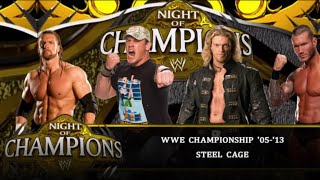 WWE 2K24  Triple H vs John Cena vs Edge vs Randy Orton  Steel Cage Match at Night Of Champions [upl. by Aibara]