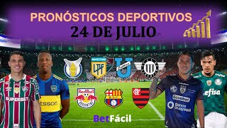 ✅⚽ PRONOSTICOS DEPORTIVOS MIERCOLES 24 DE JULIO  COPA SUDAMERICANA  APUESTAS BETFACIL [upl. by Eelarbed]