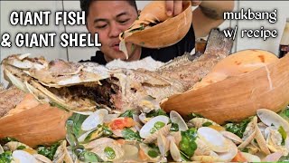 GIANT FISH  GIANT SHELL  MUKBANG SEAFOOD  MUKBANG PHILIPPINES  TOL BULOY MUKBANG [upl. by Endora]