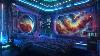 Beautiful Nebula and Deep Space  Tranquil Sleep in the Starship Bedroom [upl. by Naibaf]