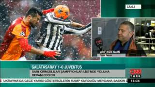 Galatasaray 1  0 Juventus 11122013 Bir üst turdayız cnntürk yayını [upl. by Artim]