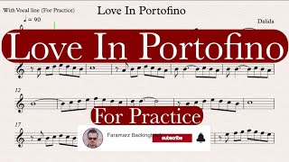 Love in Portofino  Dalida  Sheet music for Practice [upl. by Katerine954]