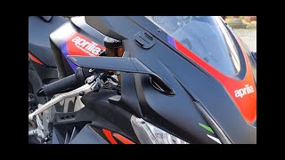 Specchietti Rizoma su Aprilia RSV4 2023 [upl. by Krauss337]