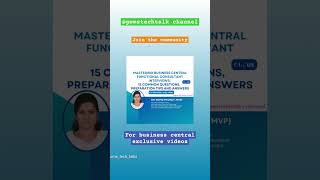 Business central functional consultant interview questions for freshers gomstechtalks bcal [upl. by Leilani]