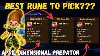 April 2023 Dimensional Predator Runes Which One Should You Pick [upl. by Etiuqram]