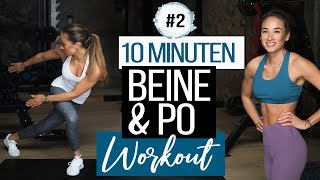 ▶︎ 10 Min intensives PO Workout ◀︎  Übungen gegen BEINFETT  4x10 [upl. by Kcirnek]