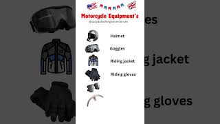 Essential Motorcycle Equipment for Safe Riding  Learn English learnenglish englishvocabulary [upl. by Alakim74]