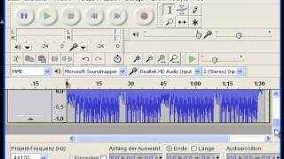 mp3 in wav umwandeln Audacity GermanHD [upl. by Eecats]