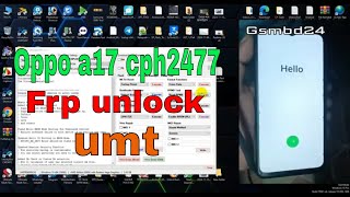 oppo a17 frp unlock umt  oppo cph2477 frp unlock umt [upl. by Philander]