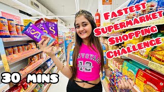 😱Fastest 30 Min SuperMarket Shopping Challenge By Bindass Kavya With Mummy 🤷🏻‍♀️Pass Or Failed [upl. by Shelli96]