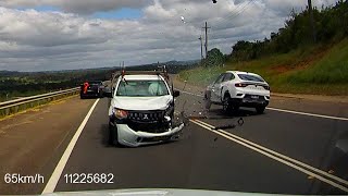 Driver falls asleep at wheel  Menangle Park NSW [upl. by Ashleigh]