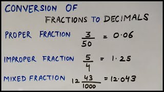 Convert Any Decimal to a Fractions  easy math lesson [upl. by Halimaj96]