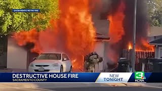 Fire displaces a dozen people in Sacramento County officials say [upl. by Hsotnas]