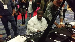 Quennel Gaskin having fun at NAMM 2017  Studio One Sounds [upl. by Nesnah]