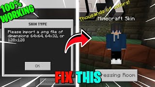 How To Fix Custom Skin Problem in Minecraft PE 121 100 Working [upl. by Nanreik]