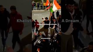 Protest march reaches Canadian Embassy🇮🇳🔥 canada shorts [upl. by Tavi]