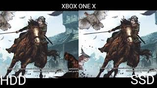 XBOX ONE X  SSD vs HDD  Witcher 3 [upl. by Noirb]