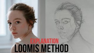 How to draw a portrait using Loomis method [upl. by Lapotin]