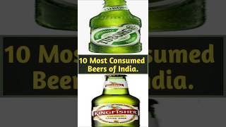 10 Most Consumed Beers in India shorts mostconsumedbeersindia [upl. by Fania]