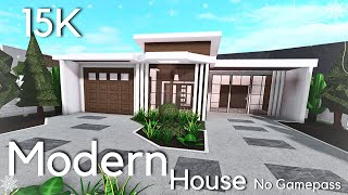 15K BLOXBURG  Modern Family House  No Gamepass Exterior Only [upl. by Hinkel]