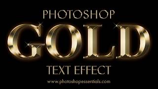 Photoshop Gold Text Effect [upl. by Ettezzil]