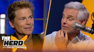 Rob Lowe wants to remake Brians Song talks Austin Powers Showtime Lakers The Floor  THE HERD [upl. by Holcman376]