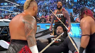 WWE 9 October 2024 Jimmy Uso Saves Roman Reings From Solo Sikoa Full Match Highlights On Smackdown [upl. by Kristan191]