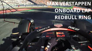 Max Verstappen Helmet Lap Red Bull Ring AC [upl. by Nosyla941]