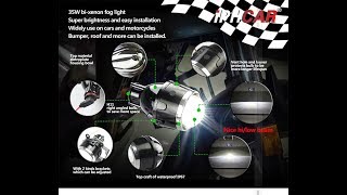 IPHCAR 3 inch HID Bi Xenon Fog Light  UniversalWaterproofBixenon [upl. by Fini352]