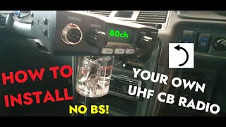 UHF CB RADIO DIY INSTALLATION WIRING amp MISTAKES Oricom UHF030 80 CHANNEL 5 WATTSHOW 2 UHF AERIAL [upl. by Sheela544]