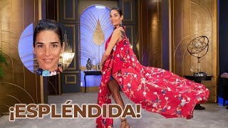 Juana se mostró espléndida con una túnica rojo carmín con estampado floral y un short turquesa [upl. by Ethbin905]