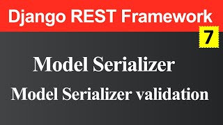 Model Serializer in Django REST Framework Hindi [upl. by Baiel]