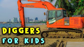 Fun With DIGGERS IN ACTION 🦺 Diggers At Work Diggers For Kids  Excavator TV [upl. by Sigfried]