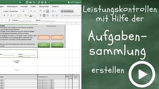 Leistungskontrollen mit Hilfe der Aufgabensammlung erstellen und verwalten [upl. by Staford722]