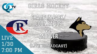 Girls Hockey Champlin ParkCoon Rapids  Andover  Andover HS  Champlin Park HS  QCTV [upl. by Remled782]