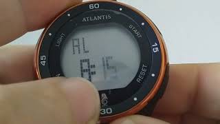 COMO ACERTAR A HORA DO RELÓGIO ATLANTIS SPORTS DIGITAL WATER RESISTANT 50M STANLESS STEEL BACK G8025 [upl. by Nomzaj]