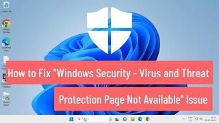 How to Fix quotWindows Security  Virus and Threat Protection Page Not Availablequot Issue 100 Working [upl. by Anoel]