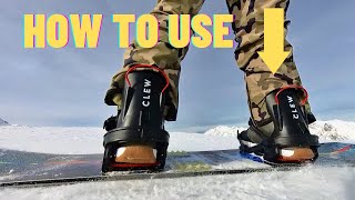 How to use CLEW snowboard bindings [upl. by Edyaj]