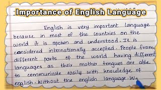 0016 Importance of English language essay of English [upl. by Itin640]