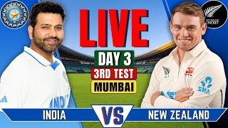 India vs New Zealand 3rd Test Day 3  IND vs NZ Live Match  Live Cricket Match  Session 2 [upl. by Lehacim160]