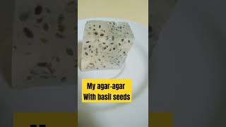 My agaragar with basil seeds healthy viral food desert [upl. by Harlie]