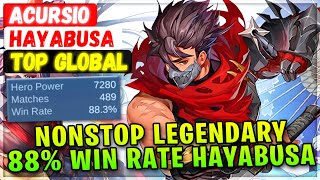 Nonstop Legendary 88 Win Rate Hayabusa  Top Global Hayabusa  Acursio  Mobile Legends Build [upl. by Emanuele846]