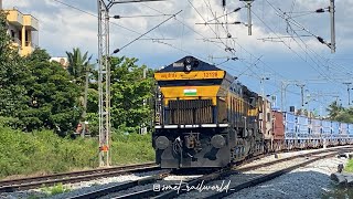 UBL 12128 School Bus Livery WDG4 LHF😍Hauling BOBYN Blasters Towards Kotegangur from Shivamogga [upl. by Neddy]