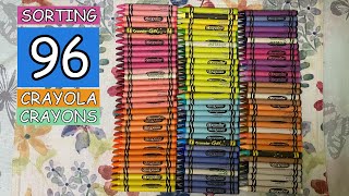 Sorting 96 Crayola Crayons [upl. by Nerej]