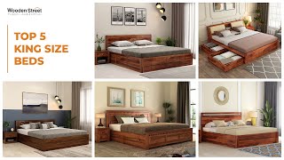 Top 5 King Size Bed  Ultimate Comfort amp Style  Wooden Street [upl. by Essinger15]