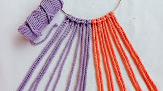 Simple Macrame Wall Hanging  Diy Macrame Wall Hanging Tutorial [upl. by Yesnik]