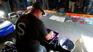 Spray Paint Artist  Ocean City MD Street Performer 2019 [upl. by Leihcim]