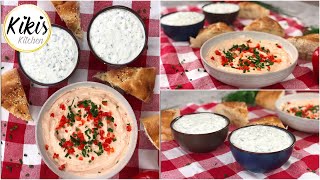 Schnelle Dips Grillen  Meze  Paprikadip und körniger Frischkäse Dip  Vorspeisen Platte [upl. by Anirbed]