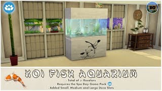 Bakies The Sims 4 Custom Content Koi Fish Aquarium [upl. by Anirb]