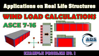 Example Problem 1 for Wind Load Calculations using ASCE 716 [upl. by Ssenav319]